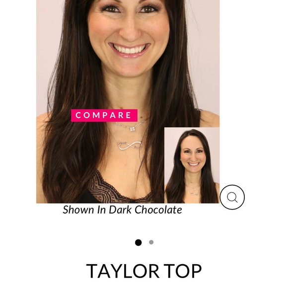 Taylor top piece wig topper Godiva’s Secret Smokey Frost New - Picture 4 of 12